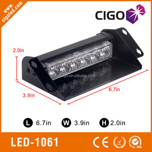 LED-1061 กระบังหน้ากระพริบไฟฉุกเฉินสีเหลืองอําพัน 12V 6W ขนาดต่างๆนําแสงแฟลชกระจกหน้ารถ - Product Image 4