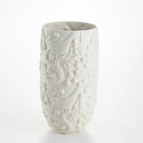 Оптовая продажа белая керамическая декоративная китайская воспроизводящая ваза