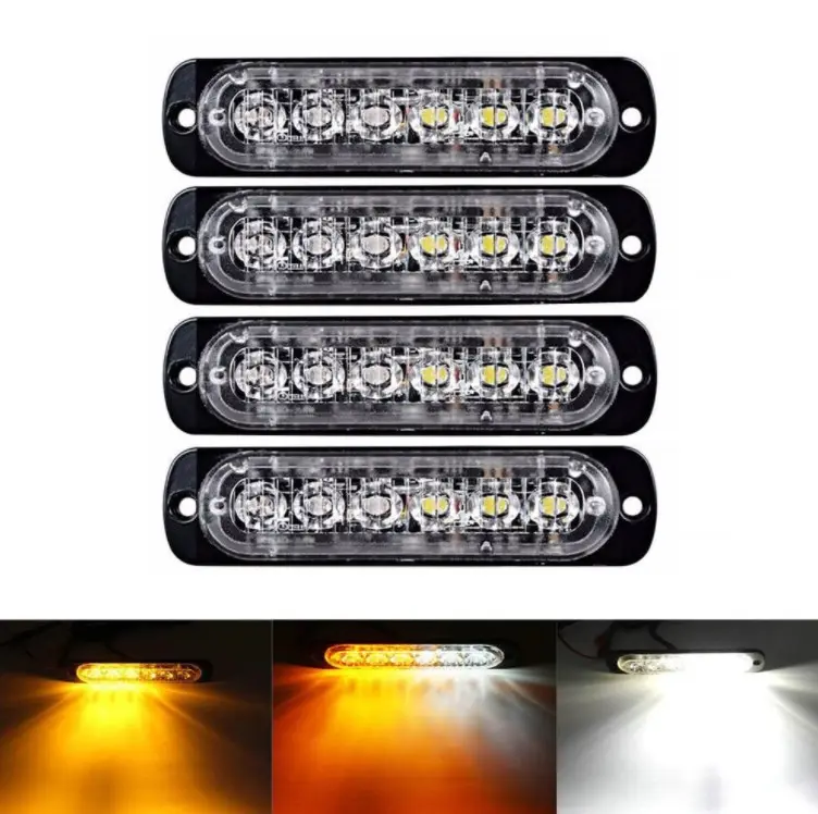 Lighthead 6ไฟ LED รถจักรยานยนต์ LED แฟลชแฟลชปิดถนนสำหรับรถจักรยานยนต์