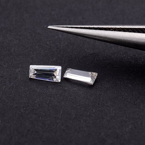 工場直送EXCテーパードバゲットカットルーズモアッサナイト婚約指輪アクセント用