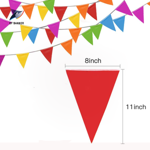 Gran oferta de banderines triangulares de poliéster de colores, Bandera de cadena, pancartas personalizadas, promociones deportivas, fiesta de Navidad automotriz - Product Image 3
