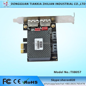 PCI express 4ポートSATA3.0イーサネットアダプタpciexpressコネクタ - Product Image 4