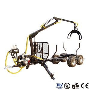 Remolque de madera forestal de 3 toneladas, alta calidad, con grúa, cargador de troncos - Product Image 6