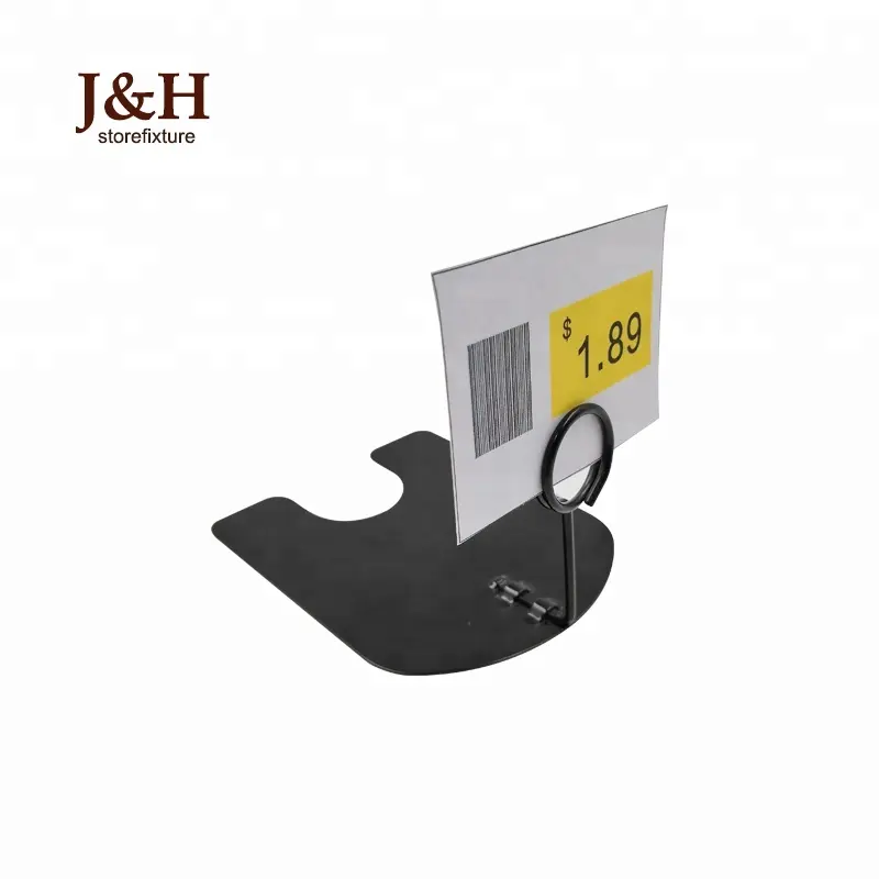 SEPTEMBER EXPO J&H Storefixture metal price tag label holder paper name card pop display note pos stand clip rack for food store