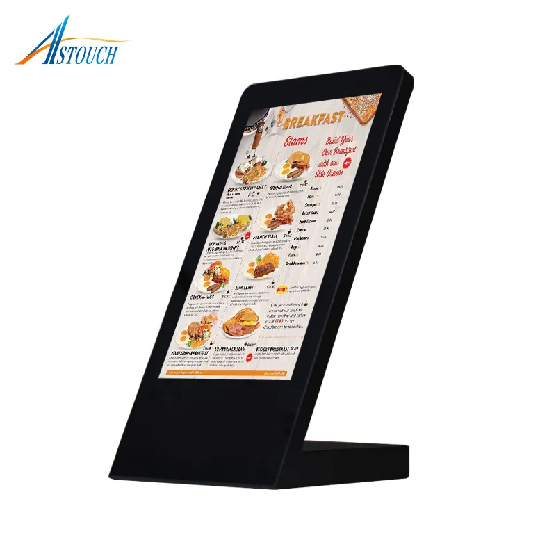 15.6 inç masaüstü reklam elektronik kuyruk yönetim sistemi için cafe/McDonald/restoran