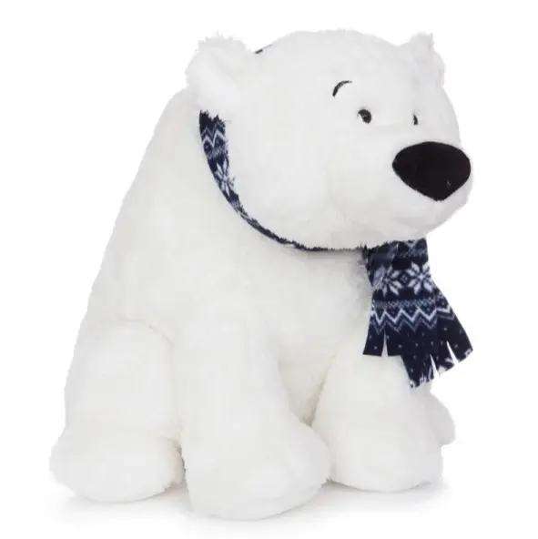Fuerte de Aurora mundo helado oso de peluche osos polares con la bufanda de peluche de juguete