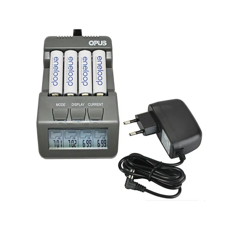 Più poco costoso Opus BT-C700 NiCd NiMh LCD Digitale Intelligente AAA 14500 AA Battery Charger con Adattatore di UE STATI UNITI