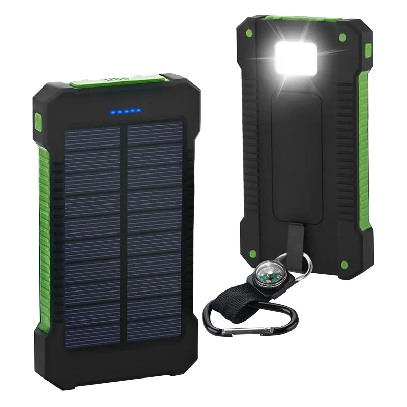Banco de energía Solar de 20000mah, cargador de batería Solar de polímero de litio, doble USB, de viaje para todos los teléfonos, impermeable, nuevo