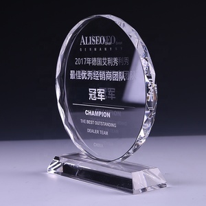 Clear Round Trophy <strong>Awards</strong> Glass <strong>Awards</strong> Custom Crystal <strong>Awards</strong> - Product Image 4