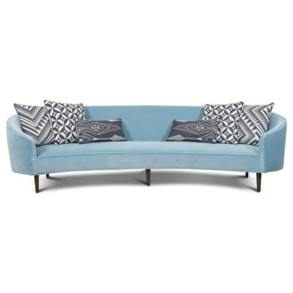Samt blau schönheit salon elegante warten sofa französisch stil lounge