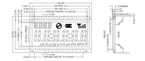 Standard di Ultra-bassa Temperatura mono 6 cifre 7 segmenti TN Display LCD - Product Image 3