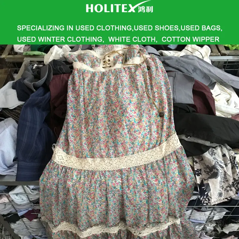 offer high quality used clothes second hand ladies cotton dress for summer with low price