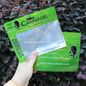 Digitaldruck benutzer definierte wieder versch ließbare Druck verschluss Kunststoff weichen Angel köder Verpackungs tasche klar Reiß verschluss Angel köder Paket Tasche - Product Image 4