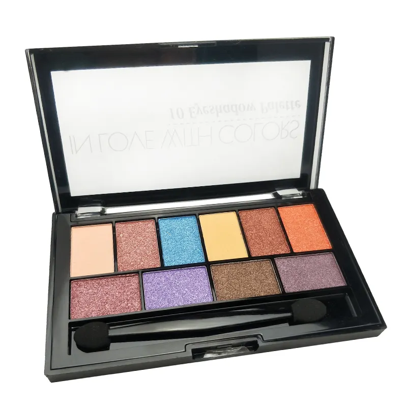 Sombra de ojos de maquillaje de alta calidad, última novedad, polvo prensado multicolor, brillo