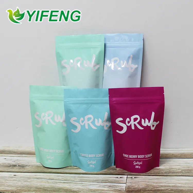 Frosted Plastic Zipper Bag Made Craft Food Packaging Drawstring Low Moq Printing Digital Printed Stand Up Pouch