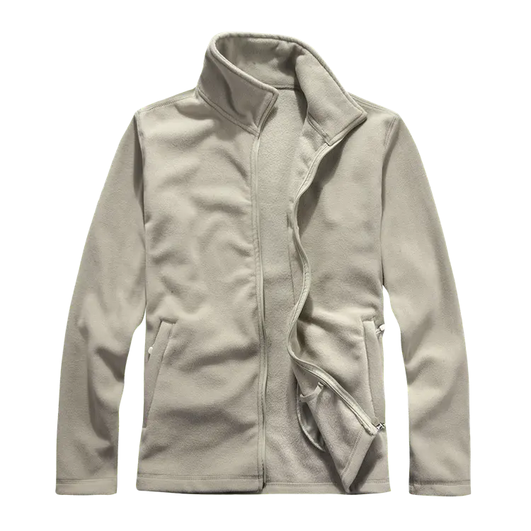 OEM Custom Men Varsity Jackets For Winter Outdoor Knit Jacket Casual 100% Polyester Polar Fleece Jacket