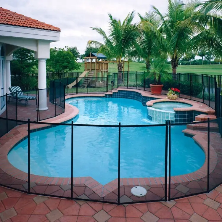 4'*12' High Quality Retractable Kids Baby Safety Used Portable Stainless Steel Mesh Pool Fence