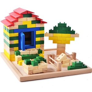 DIY 3D de madera de construcción de bloques de construcción ladrillos de construcción de juguete - Product Image 1