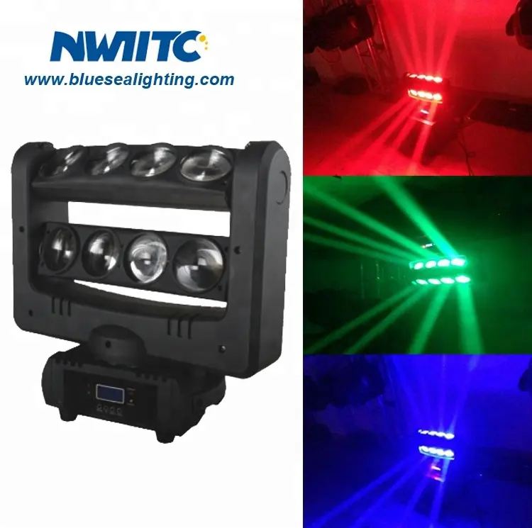 Club bar dj disco 8x10w white rgbw spider beam led moving head light