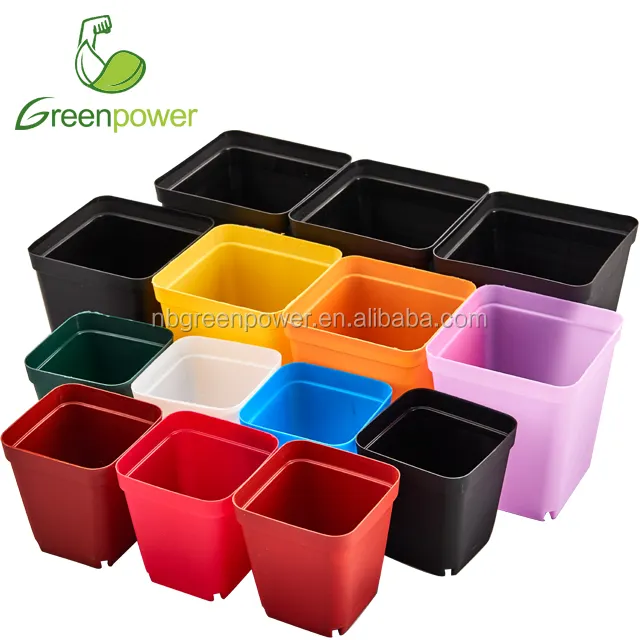 Petit pot De Fleur carré Mini Jardinage Pots de Pépinière En Plastique Carré Fleur Bonsaï Pots de Planteur