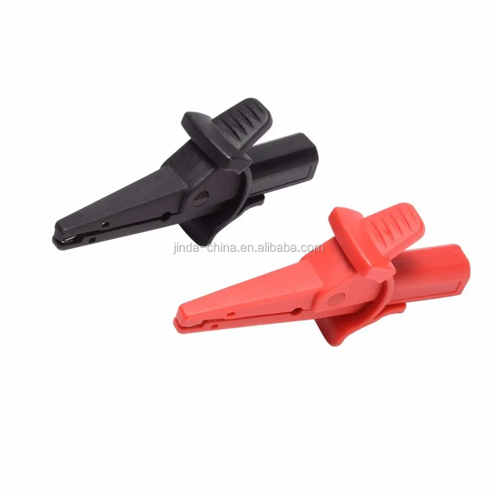 Alligator Crocodile Clips Clamps Full Insulation for Test Leads Red Black