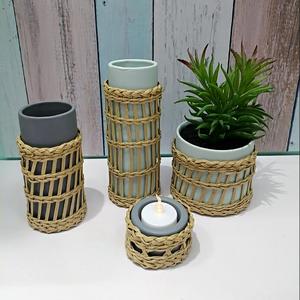 แจกันเซรามิกทรงกระบอกสไตล์นอร์ดิกสำหรับตกแต่งบ้าน,แจกันดอกไม้ - Product Image 1