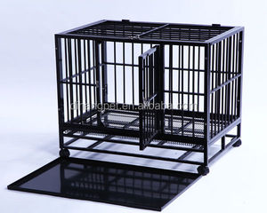 Cage pour chien, accessoire à quatre roues, de forme carrée, robuste, de haute qualité, XXL - Product Image 1
