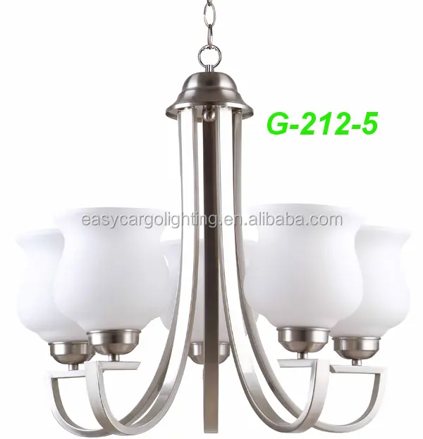 Simple & Modern chandelier in polished nickel, Made in China chandeliers in dubai(G212-5p & G212-3p)