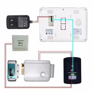 Monitor de sistema de intercomunicación con timbre de puerta de vídeo inteligente con cable de 7 pulgadas al por mayor con lector de tarjetas RFID y kits de cámara para uso doméstico - Product Image 5