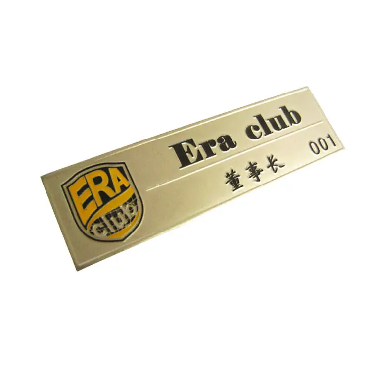 Factory direct supply aluminum name plate badges for employee