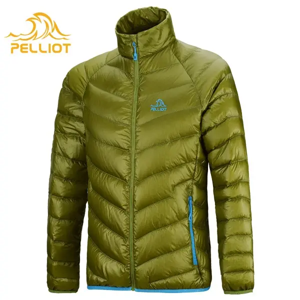 Abrigo de invierno de marca OEM 2024 para hombre, chaqueta de plumón de pato impermeable para deportes al aire libre, cierre de cremallera blanca con algodón y acolchado