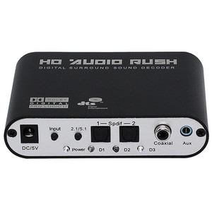 5.1音频Rush数字声音解码器光学SPDIF同轴R/L 5.1ch模拟音频6RCA转换器光学音频视频附件 - Product Image 5