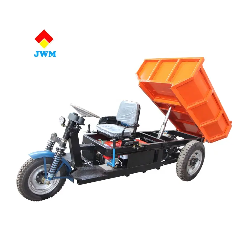 Tricycle dump truck with battery driving / tricycles for mining pedal / tricycle with dump for sale in Peru