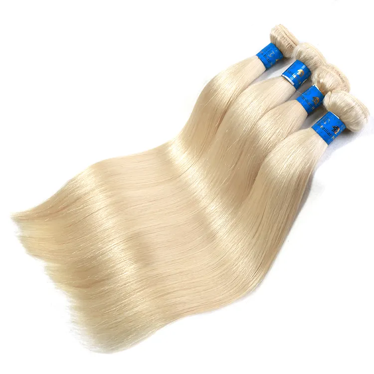 Barato virgem cabelo remy cor 613, boa textura diferente cor do cabelo tece, cor de cabelo brasileiro aranha molhado e ondulado 27