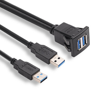 USB הכפול 3.0 יציאות הרכבה בלוח מקף הר סומק הר כבל מאריך