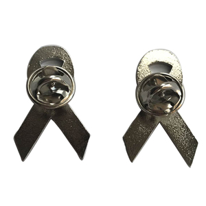 Breast Cancer Awareness <strong>Pink</strong> Ribbon Metal Enamel Pin With Silver Plating