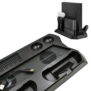 אנכי Stand עם מטען טעינת Dock תחנת קירור Cooler מאוורר לפלייסטיישן 4 PS4 פרו קונסולת בקר MOVE <span class=keywords><strong>PS</strong></span>