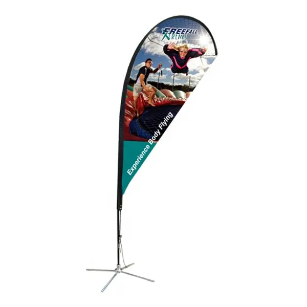 3.4M Outdoor Reclame Tabric Strand Vlag Stand Voor Sport Evenementen Promotie En Tentoonstelling Display