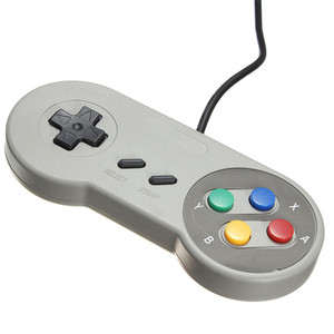 DHL FEDEX จัดส่งฟรีใหม่ Retro 16 บิตเกมคอนโทรลเลอร์แบบมีสายคอนโซลPad Gamepad JoypadสําหรับSNESคอนโซลระบบเกมควบคุม - Product Image 4