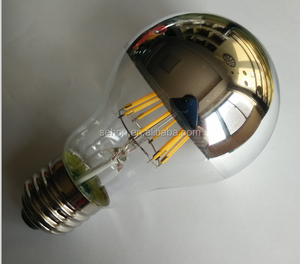 Lamp Shades <strong>A60</strong> Hanging Light Bulbs 8W Half Mirror Reflector <strong>Led</strong> Filament Bulb - Product Image 4
