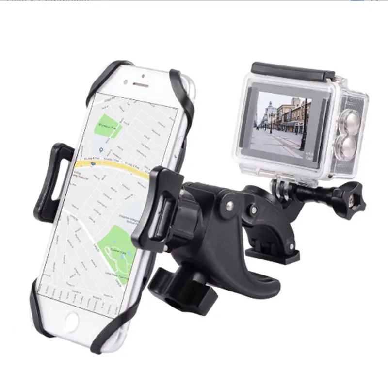 אוניברסלי אופנוע אופני אופניים כידון הר מחזיק טלפון סלולרי נייד אופני בעל למצלמה עם סיליקון