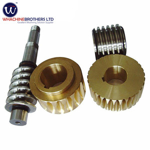 定制数控小标准金属黄铜蜗轮齿轮组和驱动轴 - Product Image 5