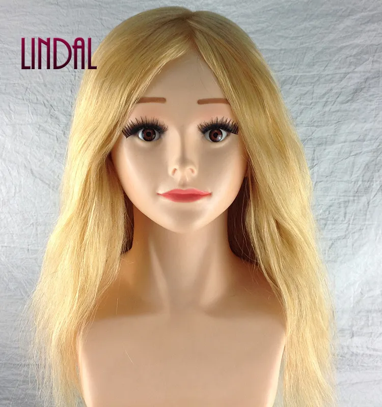 LINDAL équipements de Salon naturel cheveux Mannequin barbier tête de formation, modèle épaule Silicone doux réaliste formation poupée tête