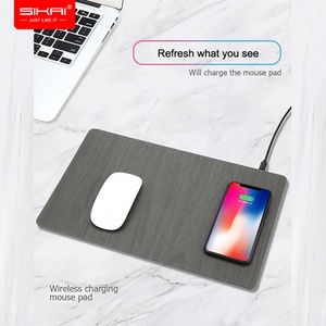 2 in 1新しい高速充電10Wワイヤレス充電器マウスパッドPUレザー多機能充電器サムスンとiPhone用 - Product Image 2