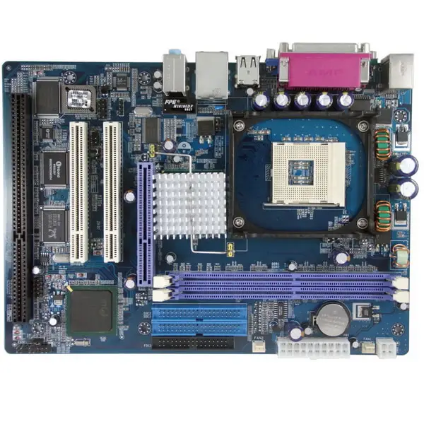 hot sale socket 478 ddr400 motherboards with one ISA slot run winxp win98 dos 6.22 linux system