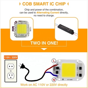 ชิป IC อัจฉริยะ220V 20W 30W 50W COB LED Chip 50W COB พร้อมสีเขียวสีแดงสีน้ำเงินสีขาวอบอุ่นสีขาวเย็นสีขาว - Product Image 3