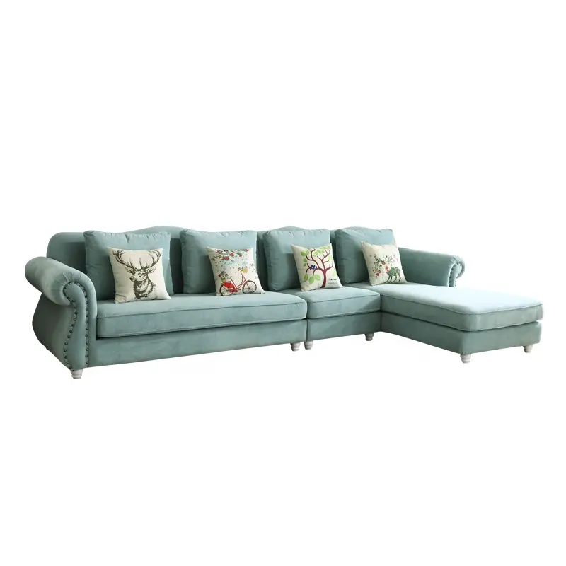 Design antigo do sofá, sofá de canto clássico de estilo francês, preço de fábrica