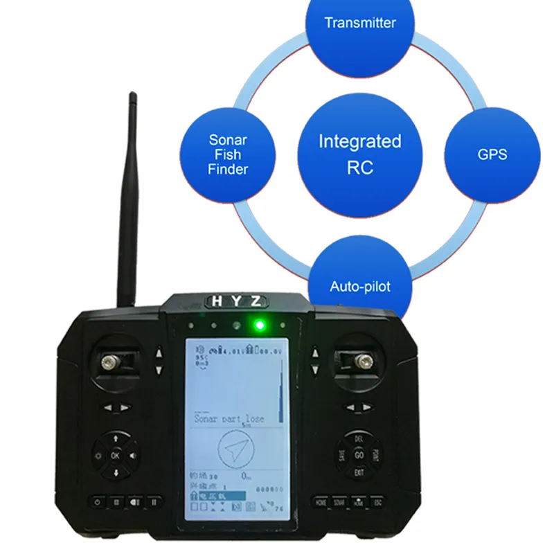 تحكم عن بعد سونار لتحديد المواقع الطيار الآلي قارب الطعم وظائف كاملة