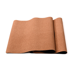 Neoprene עץ טבעי גומי נסיעות המנדלה אורגני פקק יוגה מחצלת 5mm לייזר חרוט לוגו מובלט