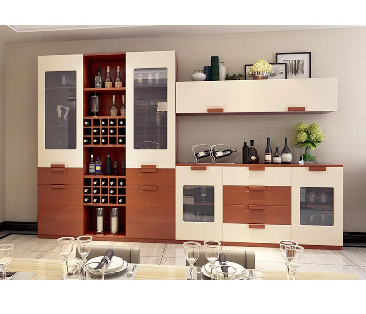 Kejia-muebles de madera para el hogar, muebles de esquina de sala de estar, puerta de cristal moderna, China, para bebidas, Bar, vino, armarios de almacenamiento